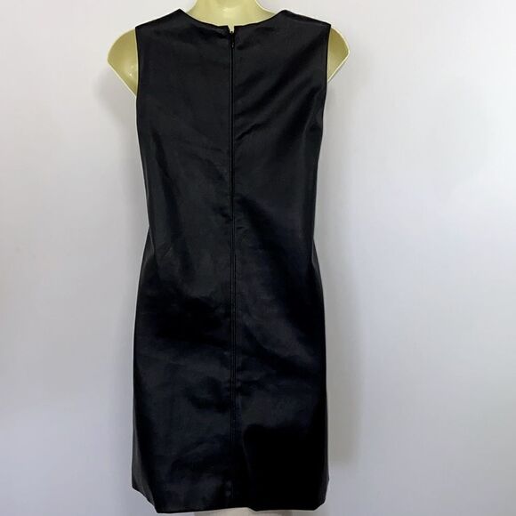 Abercrombie & Fitch Dress Faux Black Leather Embroidered Mini Sz Sm - Picture 6 of 8